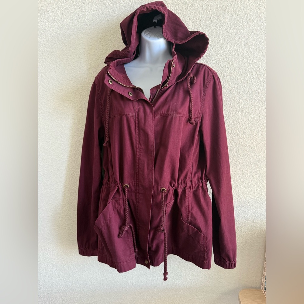 LOFT Burgundy lightweight jacket
